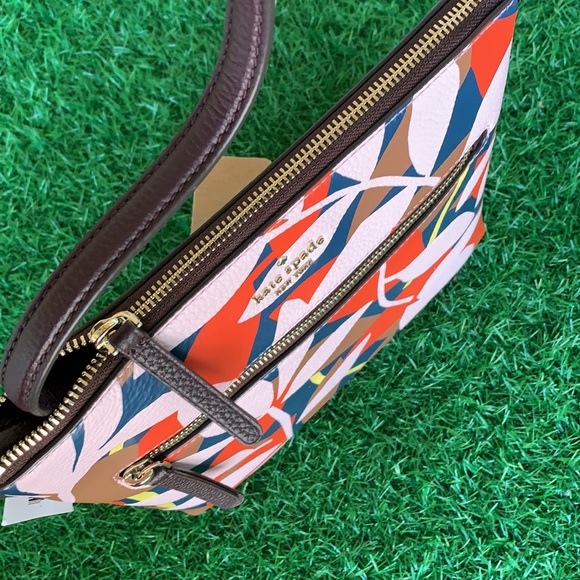 KATE SPADE TOP ZIP CROSSBODY Jackson Tropical toss - Picture 8 of 16